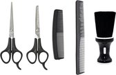 Kappersset 5-delig - Kappersschaar - Kappersscharen set - Knipschaar - Effileerschaar - Kappersschaar rechtshandig