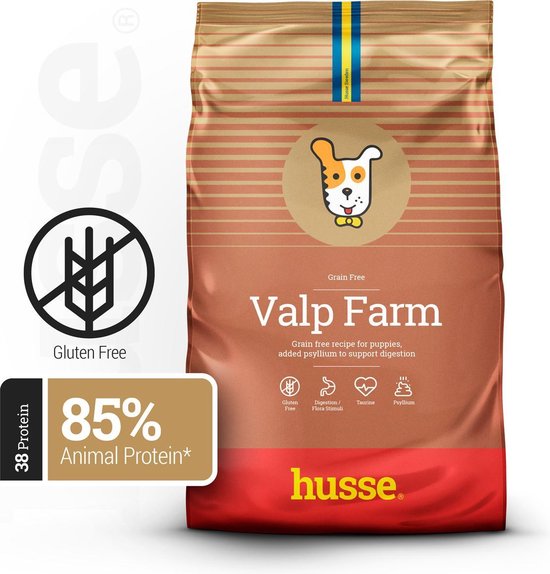 Husse Valp Farm graanvrij hondenbrokken – puppy voer – Hondenvoer – 12 kg
