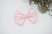 Haarstrik Satijn - Kleur Princess Pink - Haarclip - Bows and Flowers