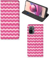 GSM Hoesje ontwerpen Xiaomi Redmi Note 10S | 10 4G | Poco M5s Fotohoesje Waves Pink