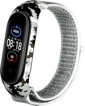 Nylon bandje - Geschikt voor Xiaomi Mi Band (3,4,5) - Wit