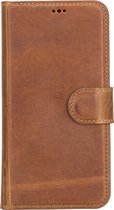 iPhone 12 & iPhone 12 Pro - Leren Hoesje - Bruin - Lederen Bookcase - Luxe Hoesje - Wallet Case