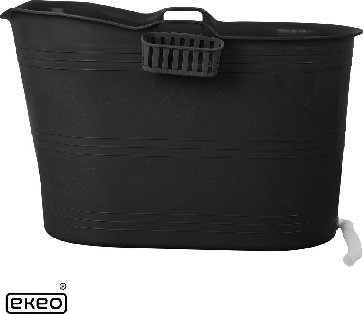 EKEO Zitbad 210L Mobiele badkuip Bath Bucket Zwart