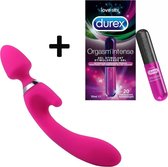 Durex Orgasm' Intense Stimulerende Gel & Dolphine Blue® Magic Wand vibrator combinatie set