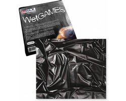 WetGAMES Sex Erotiek Lak Laken 180 x 220 cm - Zwart Volledig waterproof