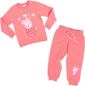 Peppa Pig / Peppa Big - Set -   Joggingpak - Vrijetijdspak - Broek+Sweater - Katoen - Maat 110/116