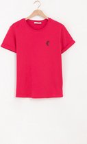 Sissy-Boy - Roze t-shirt met veer embroidery