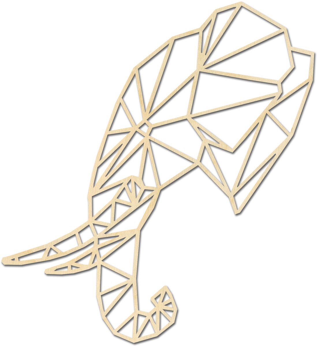 Decoratief Beeld - Geometrische # Dieren - Hout - Hout-kado - 55 X 35 Cm