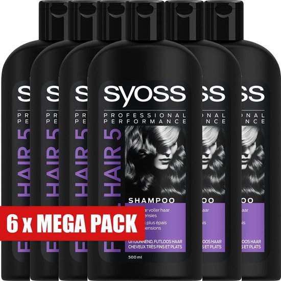 Syoss Full Hair 5 Shampoo Multi Pack 6 x 500 ml