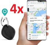 Siliconen Case Cover Hoesje Met Sleutelhanger Clip Geschikt Voor Samsung Galaxy SmartTag/Smart Tag+ Plus Bluetooth Tracker - Beschermhoes Hanger - Protector Sleeve Houder Met Keychain - Zwart