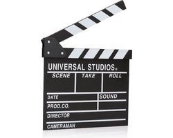 Filmklapper Krijtbord - Hout - Decoratie voor filmfans - Film Movie regisseur Clapper board - Clapboard - 30 x 27 Cm