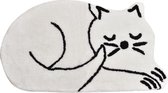Livetti | Kattenbakmat | Kamermat | Salonmat | Vloerkleed | Tapijt | 70x110 | Sleeping Cat