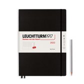 Leuchtturm - Agenda - 2022 - Week planner - 1 week per 2 pagina's met notities - 12 maanden - A4 - 31,5 x 22,5 cm - Hardcover - Zwart