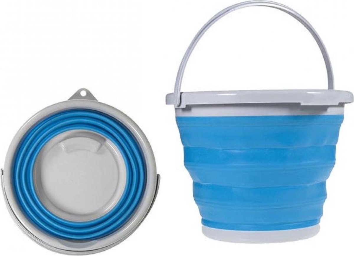 Goedkoopste Universele opvouwbare siliconen emmer- Camping sop - Schoonmaakemmer opvouwbaar - Met schenktuit - Ruimtebesparend - Caravan- 5 liter
