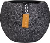 Vaas bol Wood 10x9 zwart