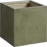 Oneiro's Luxe bloempot IDO cement groen –  37 x 37 cm – binnen – buiten – luxe – accessoires – tuin – decoratie – bloemen