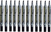 12 stuks permanent markers stift zwart met inktpompje voor langdurig gebruik stiften marker