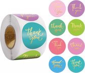 Without Lemons 500 stuks Sluitsticker Mix 8 Colors Thank You |Sluitzegel | Bedankje | Envelop | Bedankt | Online Webshop |Small Business | Envelop |Traktatie zakje | Cadeau | Gift |Cadeauzakje |Online Webshop |Chique inpakken| Feest|