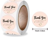 Without Lemons 500x Thank You For Supporting My Small Business Roze Sluitsticker (2.5CM) |Sluitzegel |Envelop | Bedankt | Online Webshop |Small Business | Envelop | Cadeau | Gift |Cadeauzakje|Kado| Chique inpakken| Feest|