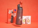 Air up Starter Set 650 ml Drinkfles Antraciet – met 2 pods Limoen & Sinaasappel Passievrucht