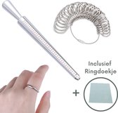 Ringmeter - Ringmaat meter - Ring sizer - Ring meter set - Parabool ring meter - Inclusief Juweliersdoekje!