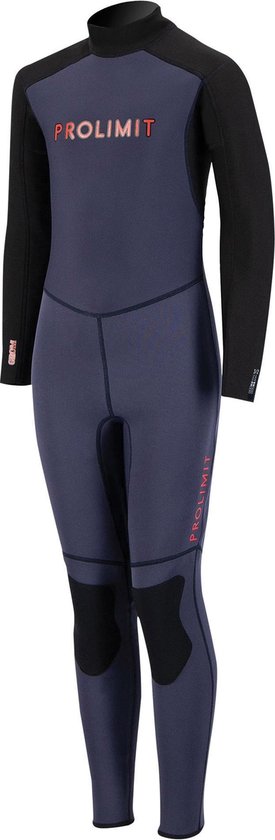 Prolimit Grommet Steamer 5/3 DL  Wetsuit - Maat 140  - Unisex - donker blauw/zwart/rood