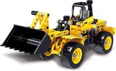 Bulldozer Geel - Bouwstenen Set - Technic Bouw - Uitschuifbaar - 360° Draaien - 302 Blokjes - Constructie Speelgoed - Alternatief voor lego