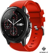 Siliconen Smartwatch bandje - Geschikt voor  Xiaomi Amazfit Stratos silicone band - rood - Strap-it Horlogeband / Polsband / Armband