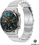 Stalen Smartwatch bandje - Geschikt voor  Huawei Watch GT luxe metalen bandje - zilver - 46mm - Strap-it Horlogeband / Polsband / Armband