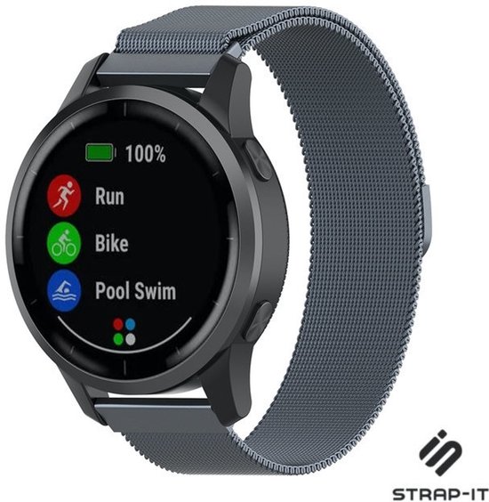 Strap-it® Garmin Vivoactive 4 Milanese band - 45mm - space...