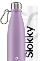 Slokky - Pastel Purple Thermosfles & Karabijnhaak - 500ml