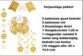 Happy birthday verjaardag Feestpakket 4 delig - thema feest festival ballon vlaglijn party Happy birthday
