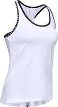 Under Armour UA Knockout Tank Dames Sporttop - Wit - Maat L