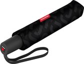 Reisenthel Umbrella Pocket Duomatic Parapluie Pliant - ø 97 cm - Signature Black Hotprint Zwart