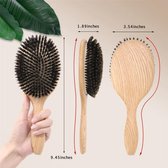 Extensions Borstel Hout| Haarborstel Zwijnenhaar/Varkenshaar | Hair Brush |Tangle | Haarborstels antiklit