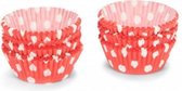 Medina Cupcakevormen Stippen 3 Cm Papier Rood/Wit 200 Stuks