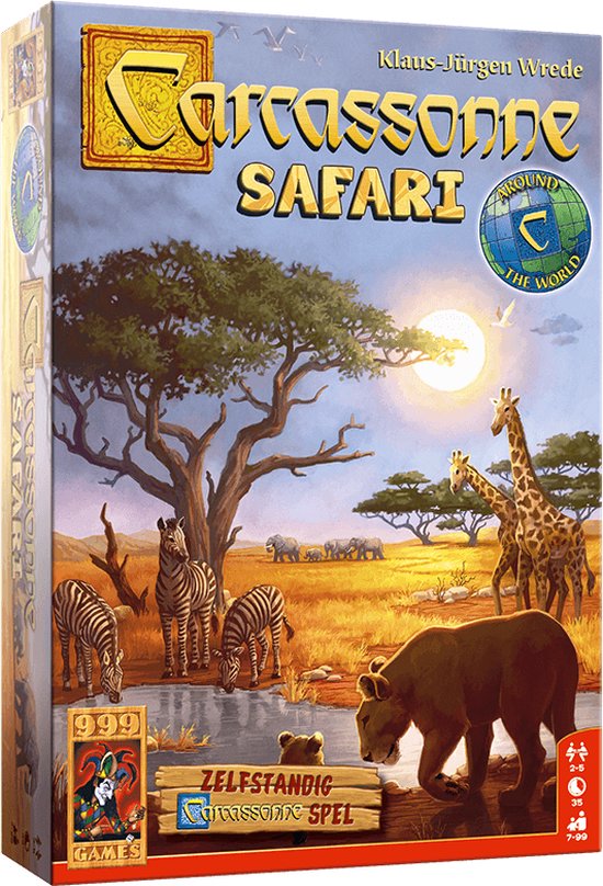 Vormen dienblad Streng Carcassonne: Safari Bordspel | Games | bol.com
