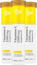 Etos Vitamine C 1500mg Citroen - 60 bruistabletten (3 x 20)