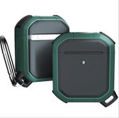 Apple Airpods Pro Armor Case - TPU - Sleutelhanger - Hardcase - Apple Airpods - Groen