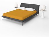 Beau Maison Jersey Hoeslaken Okergeel - Waterbed / Boxspring XL - 200 x 200/220 cm