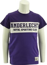 T-shirt kids paars Anderlecht Royal Sporting Club maat 122/128 (7 a 8 jaar)