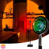 Giga Sunset Lamp - Sunset Red - Mega Sunset Projector - Staande Vloerlamp - 120cm - Meest Krachtige Projectie - 10 Watt  - Sfeerlamp -  Sunset Projection Lamp - Voor Grote Ruimtes