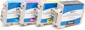 Inkmaster Compatible inkt cartridges voor Epson 34 / 34 XL | Multipack van 4 cartridges voor Epson WorkForce Pro WF-3720, 3720 -DWF, WF-3725-DWF