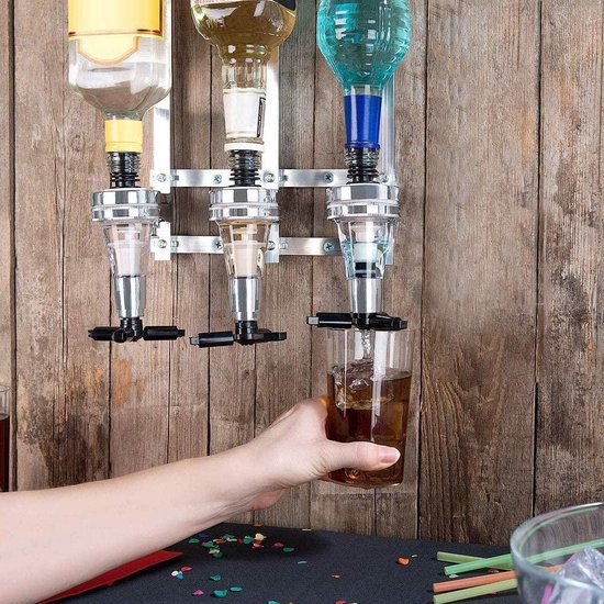 Drankdispenser voor alcohol, My Bar Shot Station m-ini dispenser, wandmontage 3-modus wijndispenser met 2 magnetische kopjes, mondwaterdispenser, voor thuisbar Drankdispenser voor alcohol, My Bar Shot Station m-ini dispenser, wandmontage 3-modus wijndispenser met 2 magnetische kopjes, mondwaterdispenser, voor thuisbar