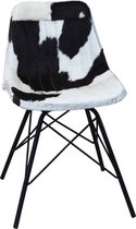 Back2Nature Stoel van koeienhuid zwart en wit (zelfmontage)