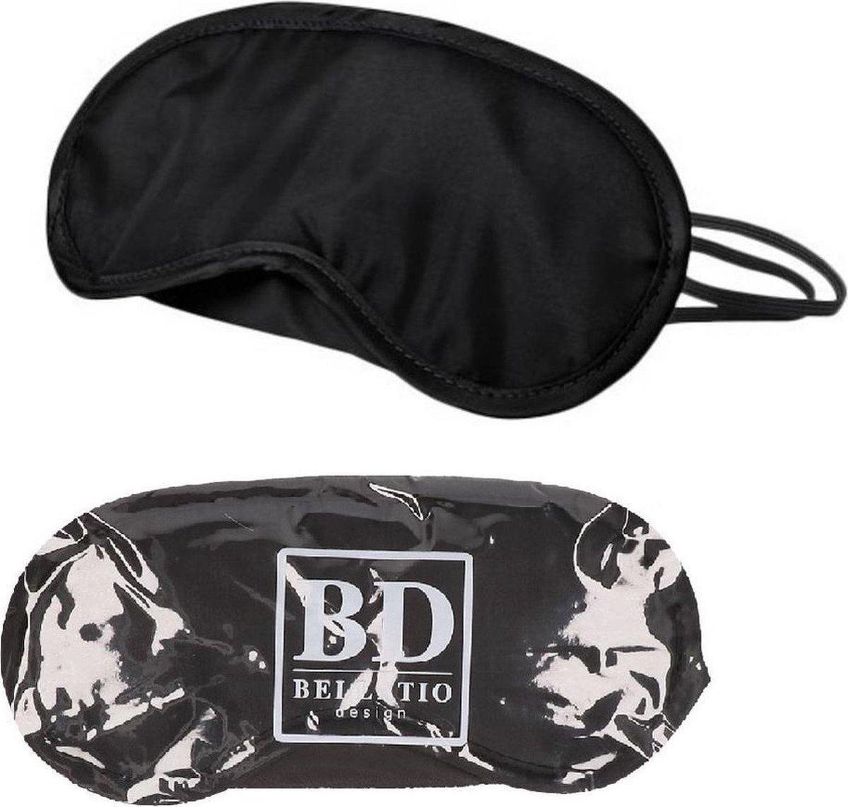 Bol.com Slaapmasker - 6x - met slapende oogjes - zwart/wit - one size - slaapmaskertje / oogmasker aanbieding