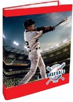 Verhaak Ringband Baseball 23-Rings A4 Karton/Staal Rood