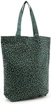 shopper Luipaard Groen tas schoudertas