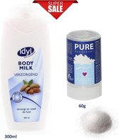 Pure Deodorant Deostick 60g | Idyl Bodymilk Met Amandelolie 300ml