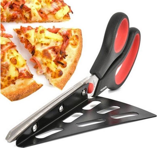 HGMD® Pizzaschaar - Pizzaknipper - Pizzames - Pizzasnijder - 2 in 1 Pizzaschep